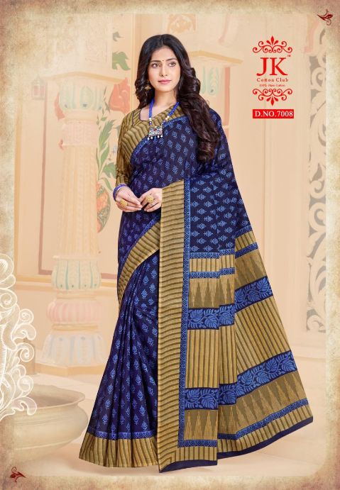 Jk Tulsi 7 Regular Wear Pure Cotton Printed Designer Saree Collection